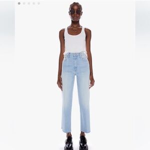 MOTHER High Rise Light Blue Jeans